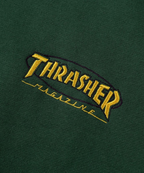 THRASHER(スラッシャー)の「【70】【THRASHER/スラッシャー】マルチロゴ 刺繍 ヘビーウェイト スウェット/オーバーサイズ/クルーネック/トレーナー/袖プリント/裏起毛/ユニセックス/レディース/メンズ(スウェット・メンズ・グリーン/ブラック/グレー・M/L/XL)」の6枚目の写真