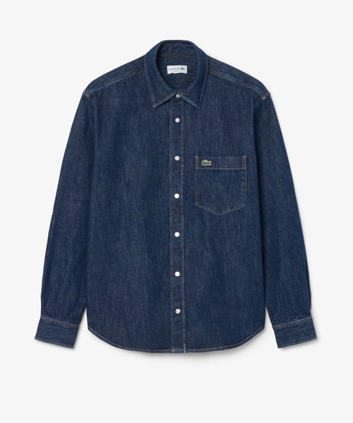 LACOSTE(ラコステ)の「パール調スナップボタン デニムシャツ(シャツ/ブラウス・メンズ・ブルー/ダークネイビー・38/40/39/41)」の2枚目の写真