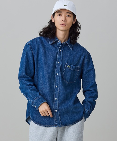 LACOSTE(ラコステ)の「パール調スナップボタン デニムシャツ(シャツ/ブラウス・メンズ・ブルー/ダークネイビー・38/40/39/41)」の11枚目の写真