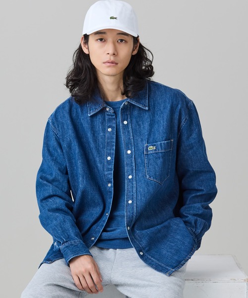 LACOSTE(ラコステ)の「パール調スナップボタン デニムシャツ(シャツ/ブラウス・メンズ・ブルー/ダークネイビー・38/40/39/41)」の12枚目の写真