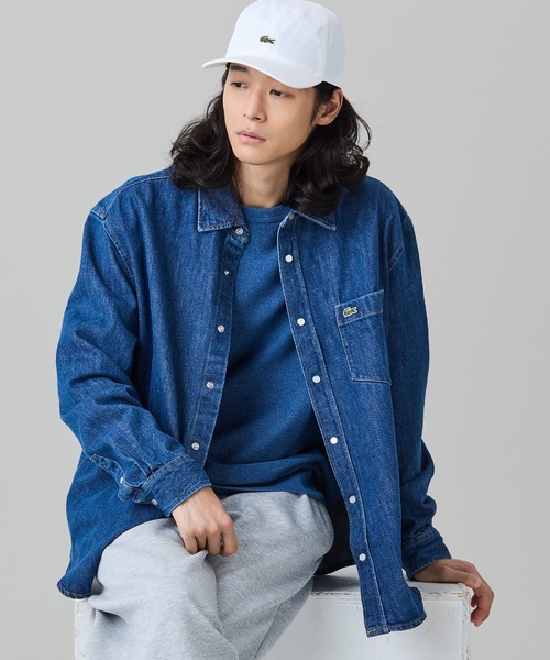 LACOSTE(ラコステ)の「パール調スナップボタン デニムシャツ(シャツ/ブラウス・メンズ・ブルー/ダークネイビー・38/40/39/41)」の13枚目の写真