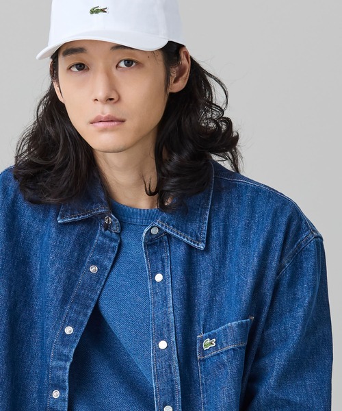 LACOSTE(ラコステ)の「パール調スナップボタン デニムシャツ(シャツ/ブラウス・メンズ・ブルー/ダークネイビー・38/40/39/41)」の3枚目の写真