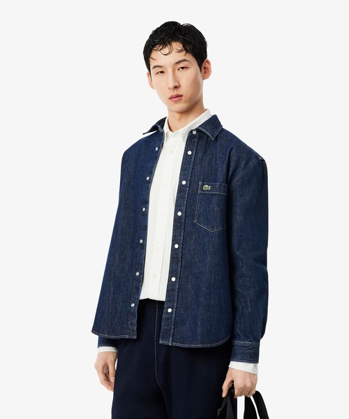 LACOSTE(ラコステ)の「パール調スナップボタン デニムシャツ(シャツ/ブラウス・メンズ・ブルー/ダークネイビー・38/40/39/41)」の22枚目の写真