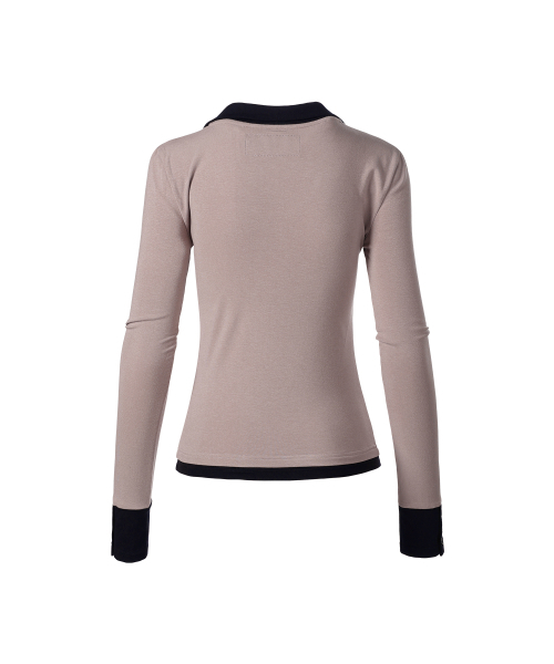 THEVINYLHOUSE（ザバイニルハウス）の「U NECK COLLAR SLIM LS TEE(W) LIGHT PURPLE（Tシャツ/カットソー・レディース・その他・FREE）」の8枚目の写真