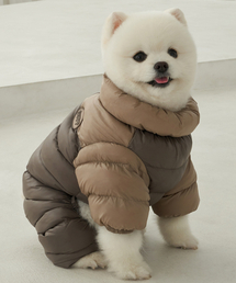 DOGI（ドッグアイ）の「子犬 アウター フィルダウン オールインワン チョコブラウン（ペットウェア）」