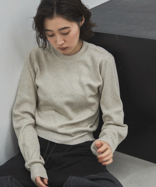 feepur(フェピュール)の「【ハンドウォッシャブル】ベーシッククルーニット(ニット/セーター・レディース・アイボリー/チャコールグレー/ブラック・MEDIUM)」の16枚目の写真