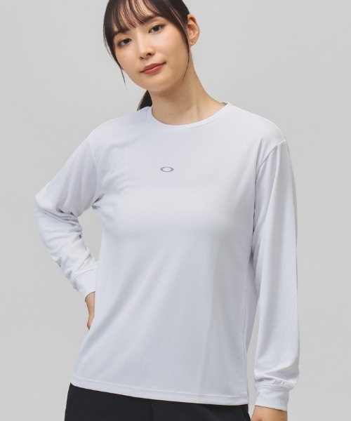 OAKLEY(オークリー)の「オークリー OAKLEY RADIANT QD OP L/S TEE 12.0(Tシャツ/カットソー・レディース・ブラック/ピンク/ホワイト・M/L)」の2枚目の写真