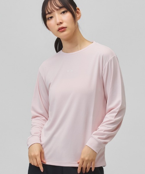 OAKLEY(オークリー)の「オークリー OAKLEY RADIANT QD OP L/S TEE 12.0(Tシャツ/カットソー・レディース・ブラック/ピンク/ホワイト・M/L)」の1枚目の写真