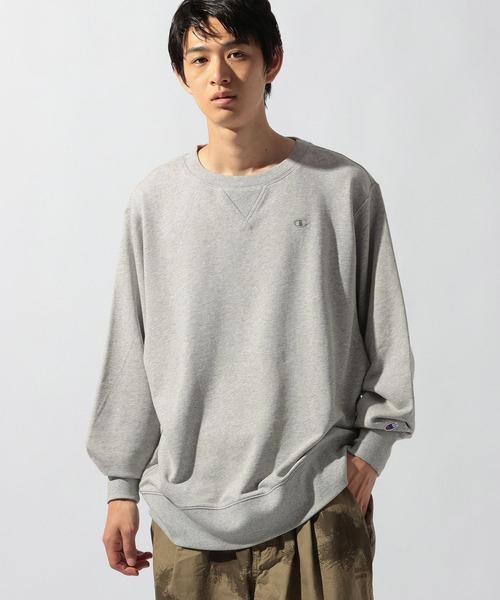 Champion(チャンピオン)の「【Champion(チャンピオン)】別注 NATOKii(ネイトゥーキー)クルースウェット(スウェット・メンズ・ネイビー/グレー/レッド・MEDIUM/LARGE)」の2枚目の写真