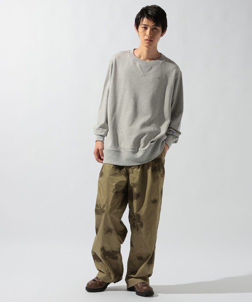 Champion(チャンピオン)の「【Champion(チャンピオン)】別注 NATOKii(ネイトゥーキー)クルースウェット(スウェット・メンズ・ネイビー/グレー/レッド・MEDIUM/LARGE)」の4枚目の写真