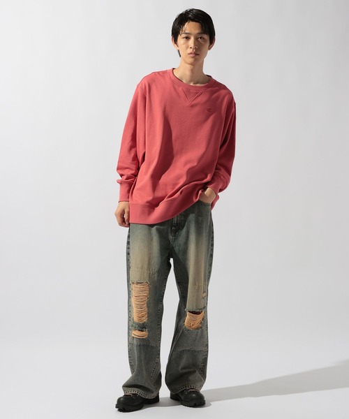 Champion(チャンピオン)の「【Champion(チャンピオン)】別注 NATOKii(ネイトゥーキー)クルースウェット(スウェット・メンズ・ネイビー/グレー/レッド・MEDIUM/LARGE)」の12枚目の写真