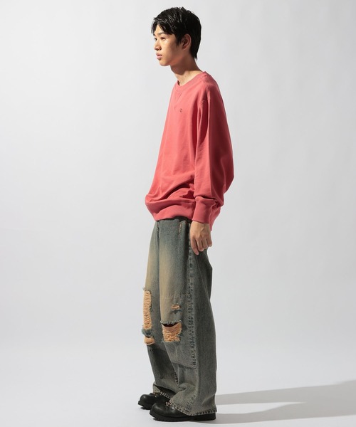 Champion(チャンピオン)の「【Champion(チャンピオン)】別注 NATOKii(ネイトゥーキー)クルースウェット(スウェット・メンズ・ネイビー/グレー/レッド・MEDIUM/LARGE)」の13枚目の写真