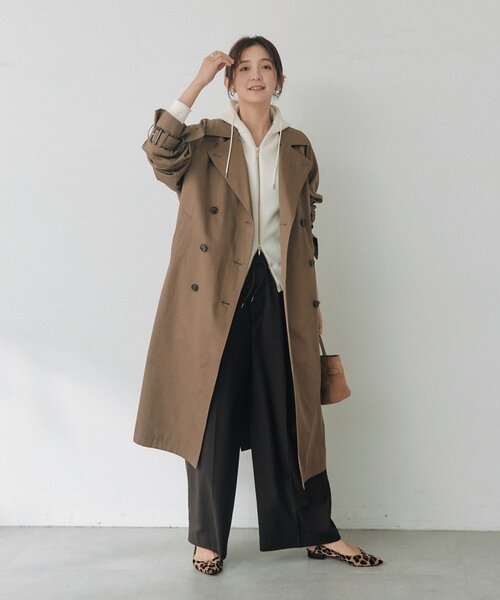 RIVE DROITE(リヴドロワ)の「【A・MONN】ファー付きオープンカラーコート(秋服/冬服/オフィスカジュアル)(その他アウター・レディース・ブラウン/ベージュ・FREE)」の14枚目の写真