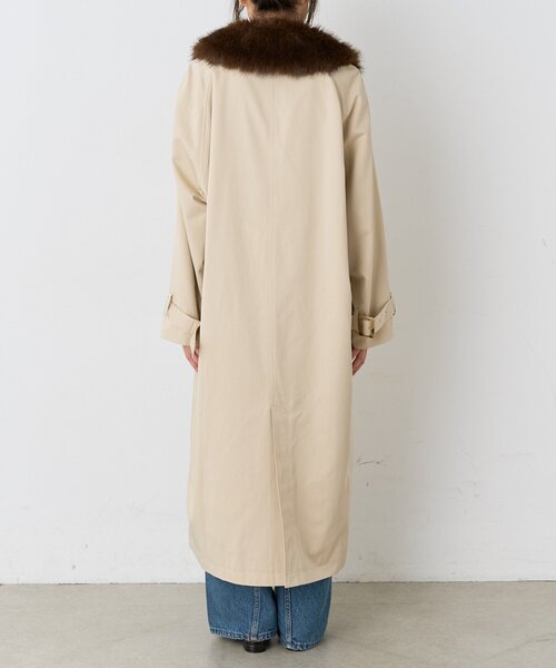 RIVE DROITE(リヴドロワ)の「【A・MONN】ファー付きオープンカラーコート(秋服/冬服/オフィスカジュアル)(その他アウター・レディース・ブラウン/ベージュ・FREE)」の3枚目の写真