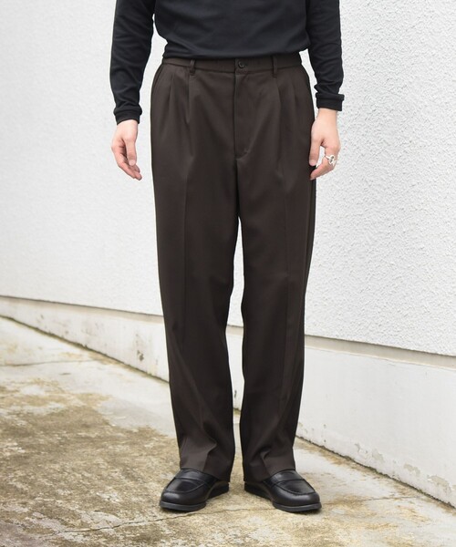 SHIPS any(シップス エニィ)の「〈撥水/手洗い可能〉CALNAVA(R) 2タック セミワイド テーパード イージーパンツ◆(スラックス・メンズ・ブラウン/チャコールグレー/ネイビー・MEDIUM/LARGE/SMALL/X-LARGE)」の11枚目の写真