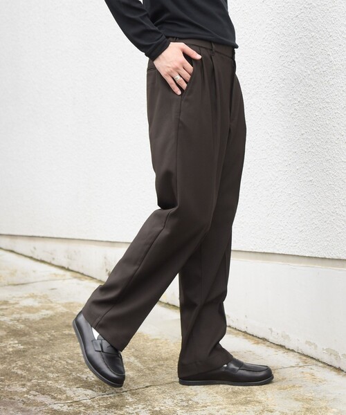 SHIPS any(シップス エニィ)の「〈撥水/手洗い可能〉CALNAVA(R) 2タック セミワイド テーパード イージーパンツ◆(スラックス・メンズ・ブラウン/チャコールグレー/ネイビー・MEDIUM/LARGE/SMALL/X-LARGE)」の14枚目の写真