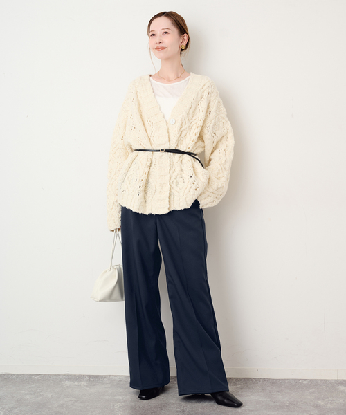 Wrangler(ラングラー)の「Wrangler/ラングラー SLOBE別注 ワイドランチャー 【洗濯機使用可能】(スラックス・レディース・ネイビー/ブラック/ブラウン・40/36/38)」の17枚目の写真