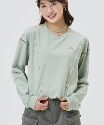 【Kep1er ダヨンさん着用】 別注 アディダス adidas PRISM COLLECTION メロウステッチ クルーネックスウェットシャツ