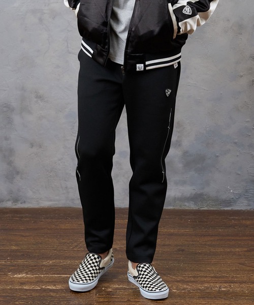 No Rain No Rainbow(ノーレインノーレインボー)の「mp15422- heartbeat print climb pants クライムパンツ(NR26W-17)(その他パンツ・メンズ・ネイビー/ブラック×ホワイト/ブラック×ピンク・L/S/M)」の9枚目の写真