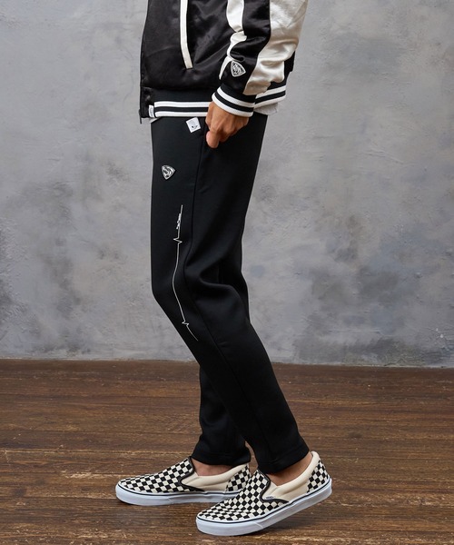 No Rain No Rainbow(ノーレインノーレインボー)の「mp15422- heartbeat print climb pants クライムパンツ(NR26W-17)(その他パンツ・メンズ・ネイビー/ブラック×ホワイト/ブラック×ピンク・L/S/M)」の10枚目の写真