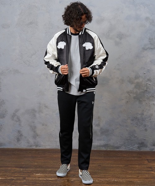 No Rain No Rainbow(ノーレインノーレインボー)の「mp15422- heartbeat print climb pants クライムパンツ(NR26W-17)(その他パンツ・メンズ・ネイビー/ブラック×ホワイト/ブラック×ピンク・L/S/M)」の12枚目の写真