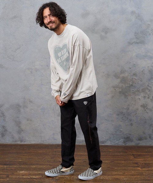 No Rain No Rainbow(ノーレインノーレインボー)の「mp15422- heartbeat print climb pants クライムパンツ(NR26W-17)(その他パンツ・メンズ・ネイビー/ブラック×ホワイト/ブラック×ピンク・L/S/M)」の18枚目の写真