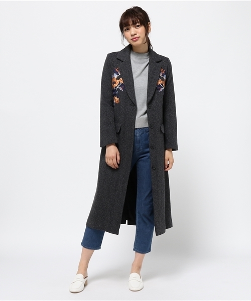 Lily Brown リリーブラウン の フラワー刺繍コート その他アウター Wear