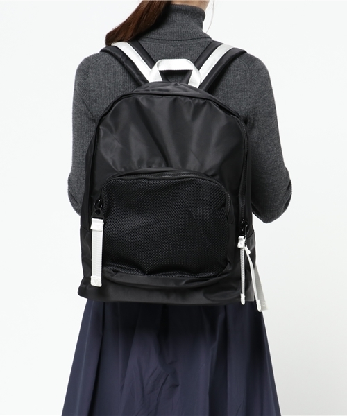 WEGO(ウィゴー)の「WEGO/メッシュ切替バックパック(バックパック/リュック・レディース・ホワイト/オレンジ・FREE)」の4枚目の写真