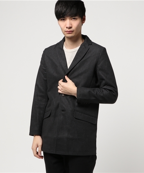 ROOPTOKYO(ループトウキョウ)の「メルトンチェスターコート(チェスターコート・メンズ・グレー/ネイビー/ベージュ/チャコール/バーガンディー/ブラック/カーキ/ワイン/グリーン・X-LARGE/LARGE/MEDIUM)」の19枚目の写真