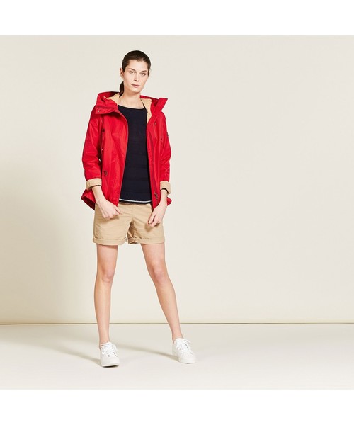 AIGLE（エーグル）の「透湿防水 レトロスター ジャケット（ブルゾン・レディース・ブルー/ベージュ/ピンク/ダークネイビー/レッド/オフホワイト・38/36/40）」の21枚目の写真