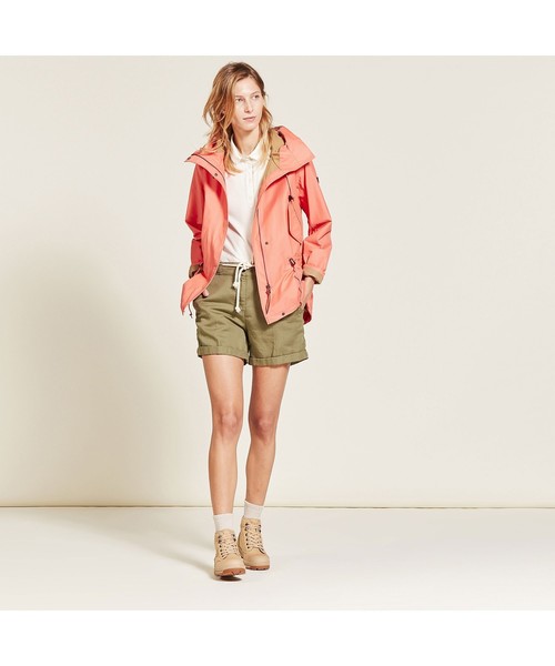 AIGLE（エーグル）の「透湿防水 レトロスター ジャケット（ブルゾン・レディース・ブルー/ベージュ/ピンク/ダークネイビー/レッド/オフホワイト・38/36/40）」の12枚目の写真