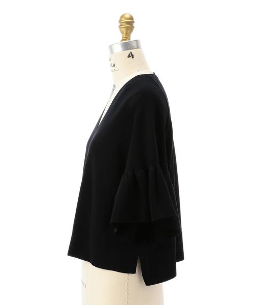 Drawer(ドゥロワー)の「Drawer Vネックフレアースリーブ(ニット/セーター・レディース・ホワイト/ライトブルー/ネイビー・1/2)」の10枚目の写真