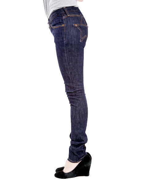 X-girl（エックスガール）の「STAR POCKET JEAN（デニムパンツ・レディース・ブラック/インディゴブルー・24inch/25inch/26inch/27inch）」の3枚目の写真