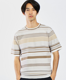 ジャガードマルチボーダーTシャツ