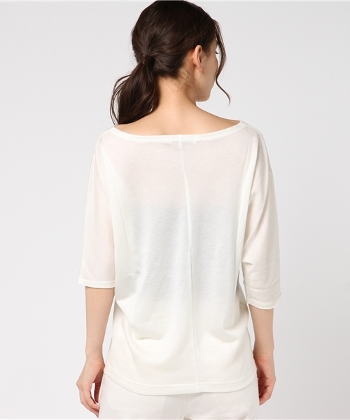 un dix cors(アンディコール)の「変形プルオーバー(Tシャツ/カットソー・レディース・サックスブルー/ホワイト/ネイビー/ベージュ・フリ-)」の7枚目の写真