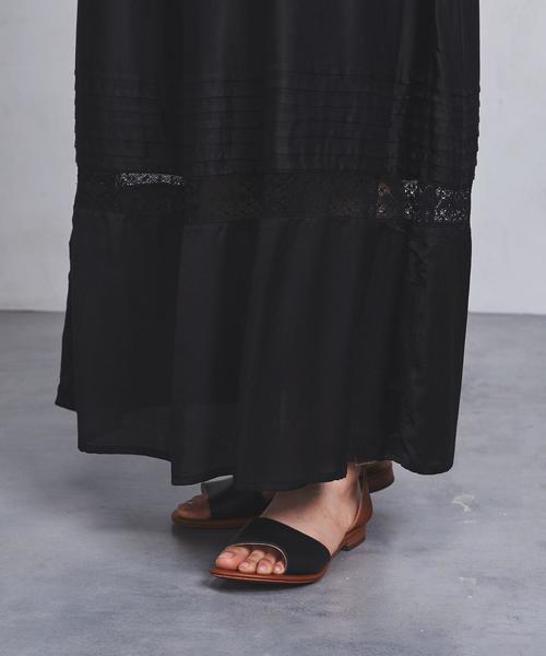 UNITED ARROWS（ユナイテッドアローズ）の「SFL ピンタック レースマキシスカート ◆（スカート・レディース・ホワイト/ブラック・FREE）」の9枚目の写真