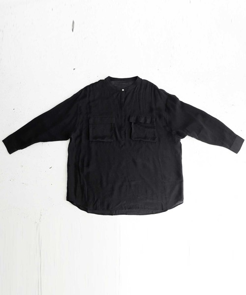 antiqua（アンティカ）の「ビッグポケットワイドシャツ（シャツ/ブラウス・レディース・ブラック/カーキ/ライトパープル/オフホワイト/ブルー系その他・FREE）」の13枚目の写真
