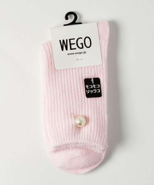 WEGO（ウィゴー）の「WEGO/もこもこパールソックス（ソックス/靴下・レディース・ライトパープル/ライトピンク/ワイン/ブラック/ホワイト/ダークグリーン・FREE）」の5枚目の写真