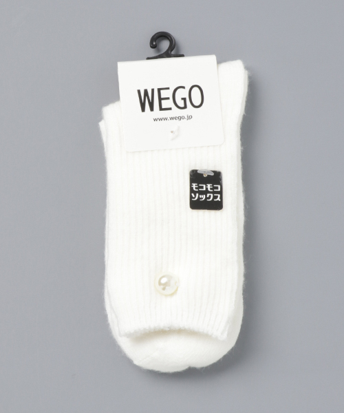 WEGO（ウィゴー）の「WEGO/もこもこパールソックス（ソックス/靴下・レディース・ライトパープル/ライトピンク/ワイン/ブラック/ホワイト/ダークグリーン・FREE）」の2枚目の写真