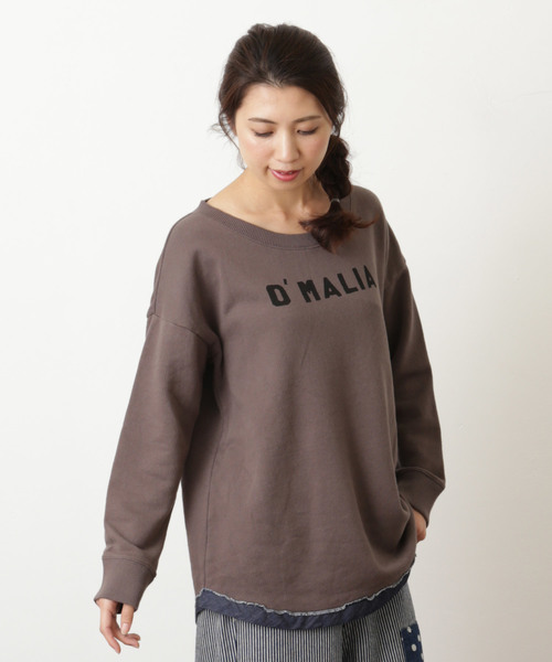 CUBE SUGAR（キューブシュガー）の「やわらか裏毛クルー（スウェット・レディース・ホワイト/カーキ/ブルー/チャコール・M）」の2枚目の写真