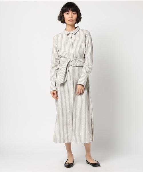 Collage Gallardagalante コラージュガリャルダガランテ の ストライプロングシャツワンピース シャツワンピース Wear