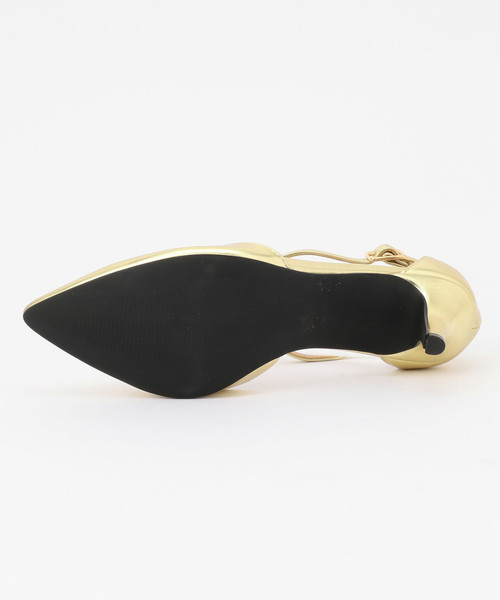 La Piece（ラピエス）の「La piece Tストラップパンプス（パンプス・レディース・ブラック/ゴールド・23/24/23.5）」の7枚目の写真