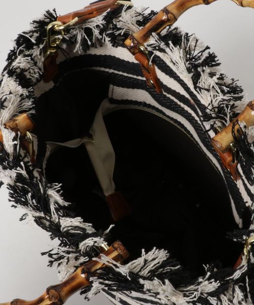 axes femme（アクシーズファム）の「キャンバスバンブーミニトート（トートバッグ・レディース・ブラック/イエロー/キナリ・MEDIUM）」の6枚目の写真