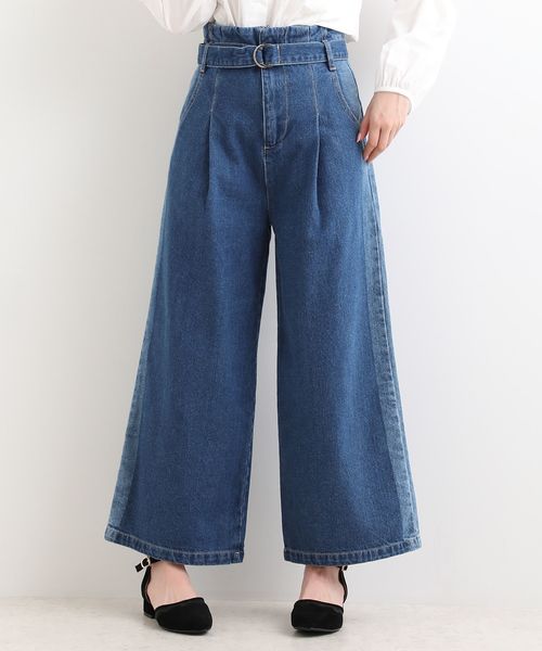 Amelier Majestic Legon アメリエルマジェスティックレゴン の サイドラインデニムワイドパンツ デニムパンツ Wear