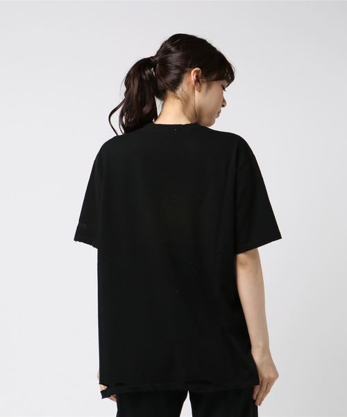 PUNYUS（プニュズ）の「クラッシユTシャツ（Tシャツ/カットソー・レディース・イエロー/パープル/ホワイト/ブラック/グリーン・3/4）」の8枚目の写真