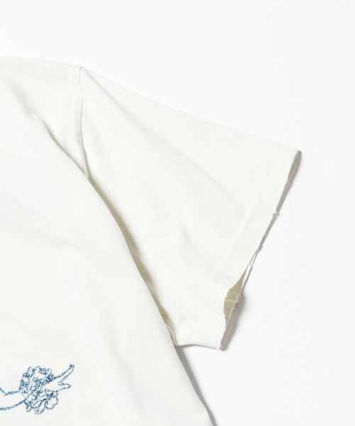 REMI RELIEF(レミレリーフ)の「REMI RELIEF/レミレリーフ スペシャル加工 プリント Tシャツ フラダンス 刺繍 半袖Tシャツ(Tシャツ/カットソー・メンズ・ホワイト・M/L/XL)」の12枚目の写真