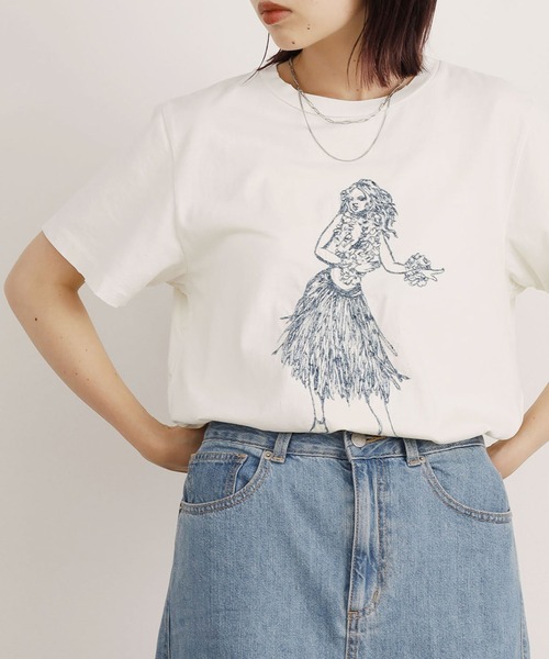 REMI RELIEF/レミレリーフ スペシャル加工 プリント Tシャツ