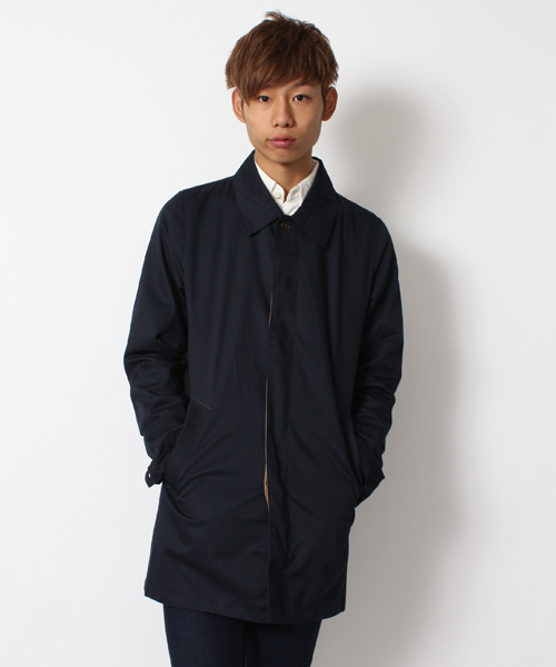 WEGO（ウィゴー）の「WEGO/ステンカラーコート（ステンカラーコート・メンズ・ブラック/ベージュ/ネイビー/オレンジ・MEDIUM/LARGE）」の4枚目の写真