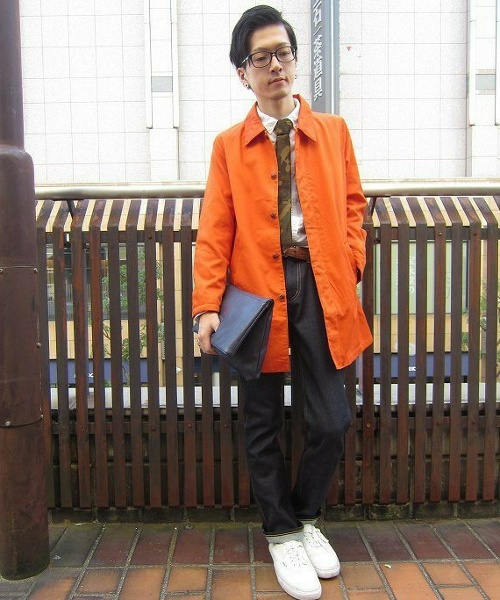 WEGO（ウィゴー）の「WEGO/ステンカラーコート（ステンカラーコート・メンズ・ブラック/ベージュ/ネイビー/オレンジ・MEDIUM/LARGE）」の15枚目の写真