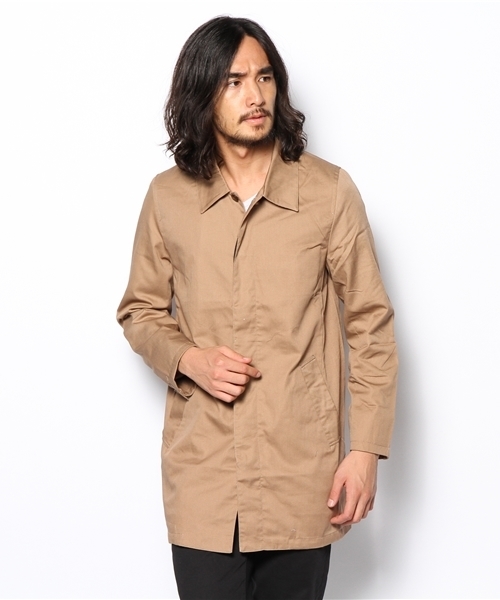 WEGO（ウィゴー）の「WEGO/ステンカラーコート（ステンカラーコート・メンズ・ブラック/ベージュ/ネイビー/オレンジ・MEDIUM/LARGE）」の16枚目の写真